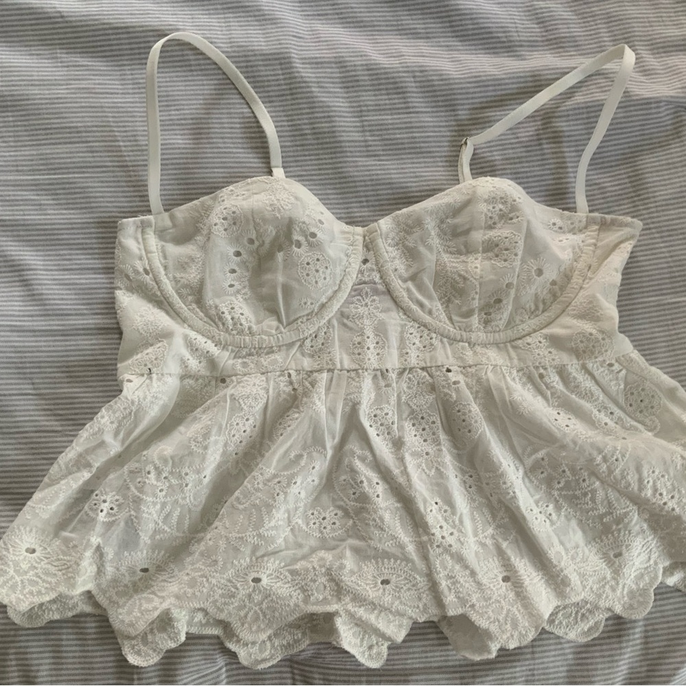 Edikted White Lace Blouse